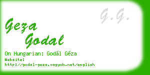 geza godal business card